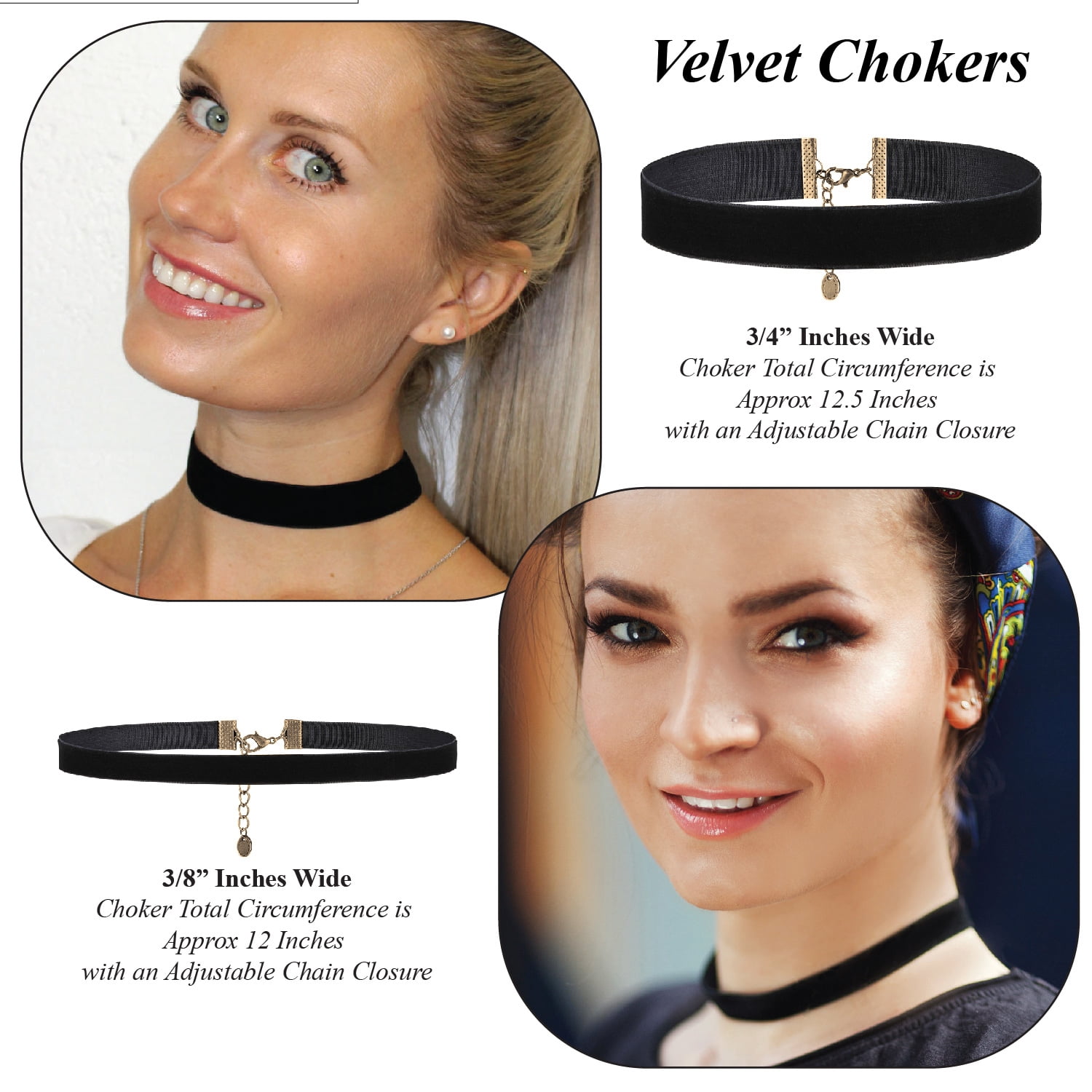 BodyJ4You 14PC Choker Necklace Henna Tattoo Stretch Elastic Jewelry Women Girl Jewelry Gift Pack